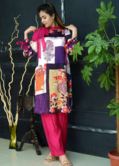 Gul-e-Bahar - Fancy Silk Stitched Shirt