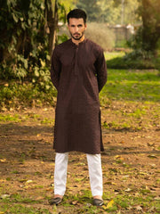 Umber Embroidered Kurta