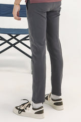 Grey Rib Jersey Trousers