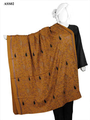 Winter Pashmina Stone Aari Embroidery Shawl
