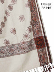 Winter Pashmina Aari Embroidery Jacquard Shawl