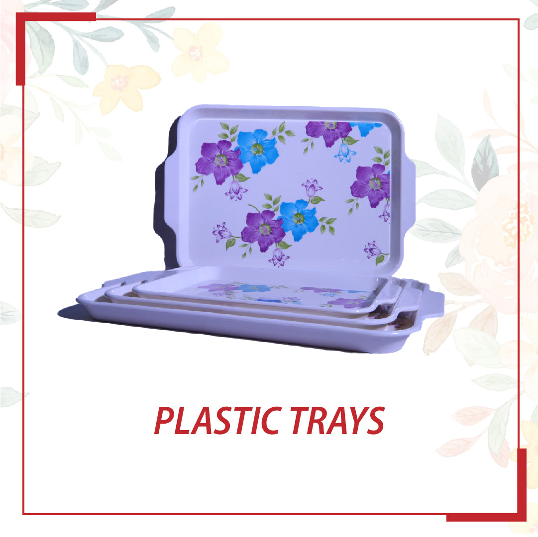 3pcs Double Glazed Plastic Tray Set (P3)