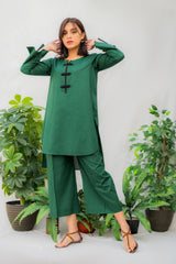 Green Solid Co-ord Set