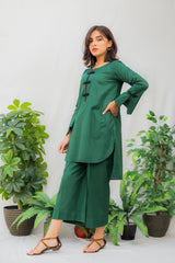 Green Solid Co-ord Set
