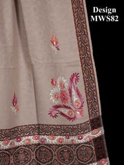 Winter Pashmina Aari Embroidery Jacquard Shawl