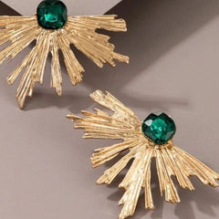 Emerald Peacock Earings
