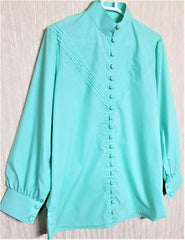 Sea Green Buttoned Cotton Shirt.