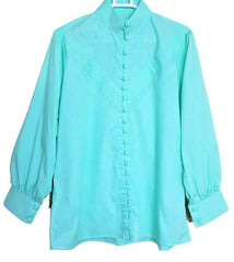 Sea Green Buttoned Cotton Shirt.